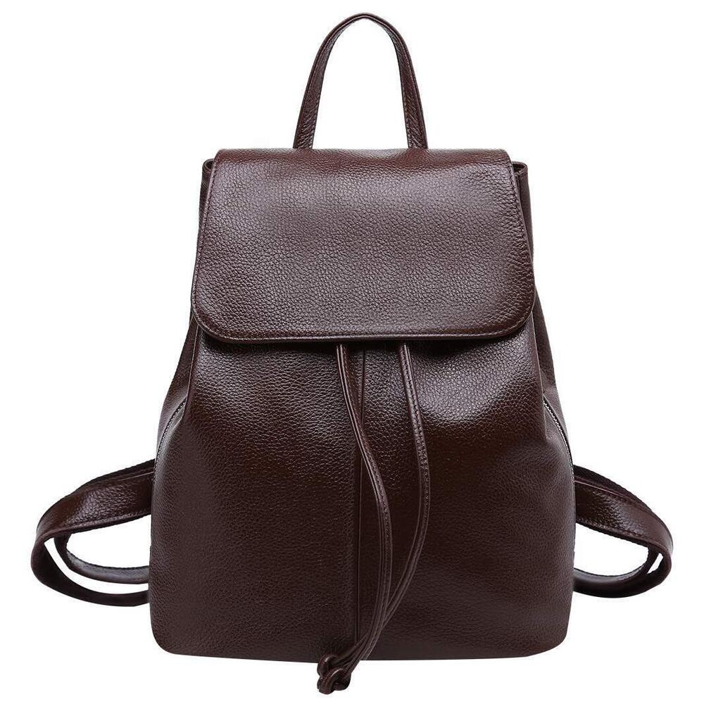 9093 Leather Backpack Purse : Travel Fashion Back Pack - Leather Bag Casual
